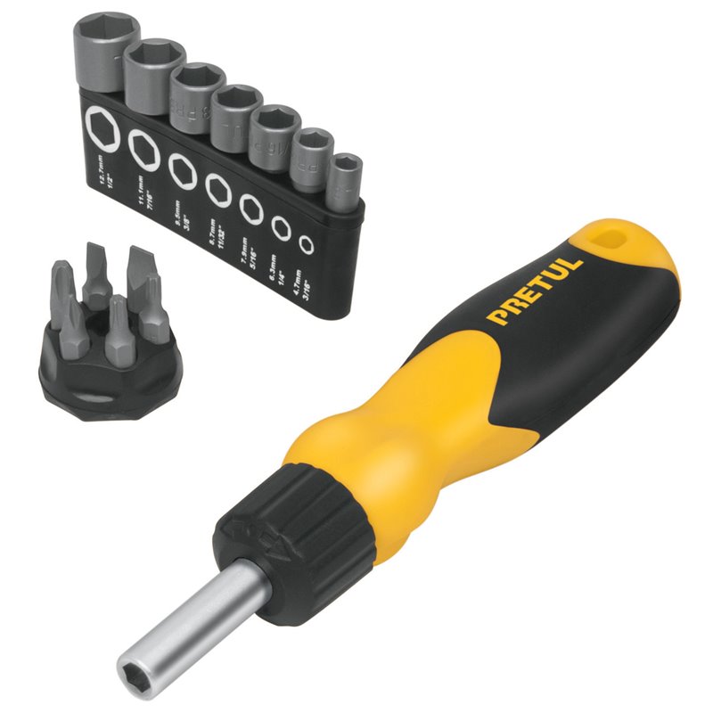 Ratcheting screwdriver & bits,set, 14pcs DES-14P