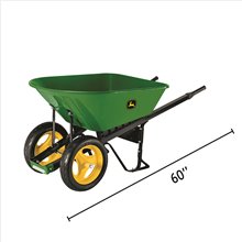 7 Cu Ft Steel Tray Dual Flat Free Tire Wheelbarrow