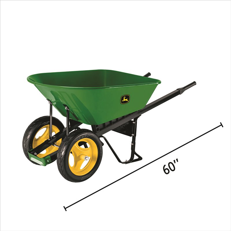 7 Cu Ft Steel Tray Dual Flat Free Tire Wheelbarrow P7-SF-JD