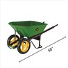 7 Cu Ft Steel Tray Dual Flat Free Tire Wheelbarrow