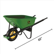 6 Cu Ft Flat Free Tire Wheelbarrow Steel Handles