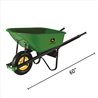 6 Cu Ft Flat Free Tire Wheelbarrow Steel Handles