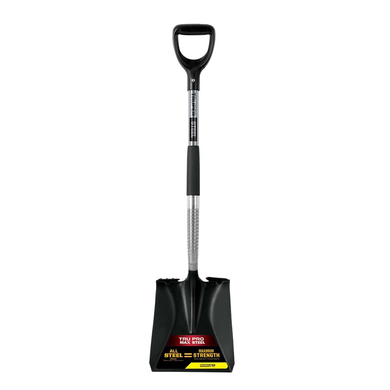 Square-point Shovel Extended Steps Steel Handle Offset Poly D-handle PCY-ST